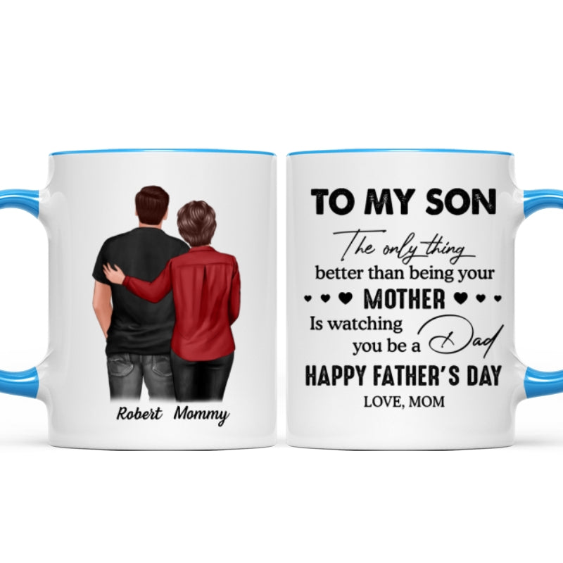 To My Son From Mom Personalized Mug, Father‘s Day Gift For Son