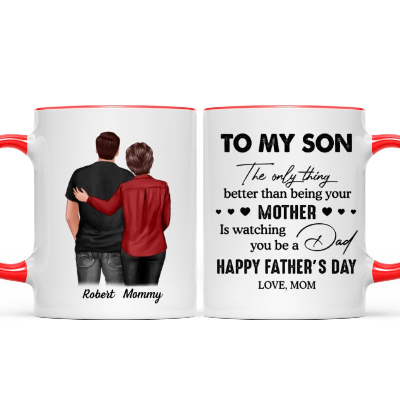To My Son From Mom Personalized Mug, Father‘s Day Gift For Son