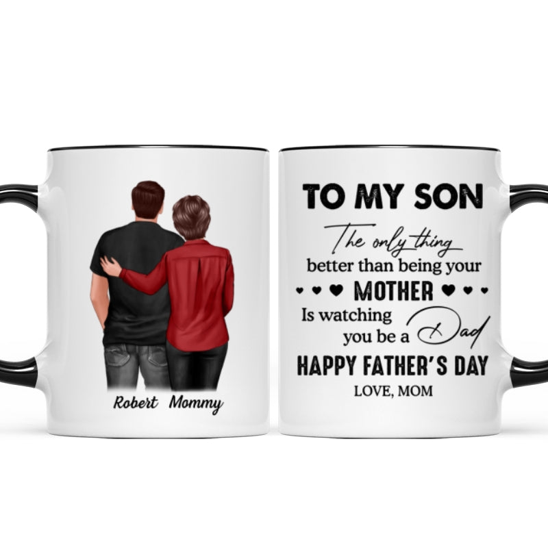 To My Son From Mom Personalized Mug, Father‘s Day Gift For Son