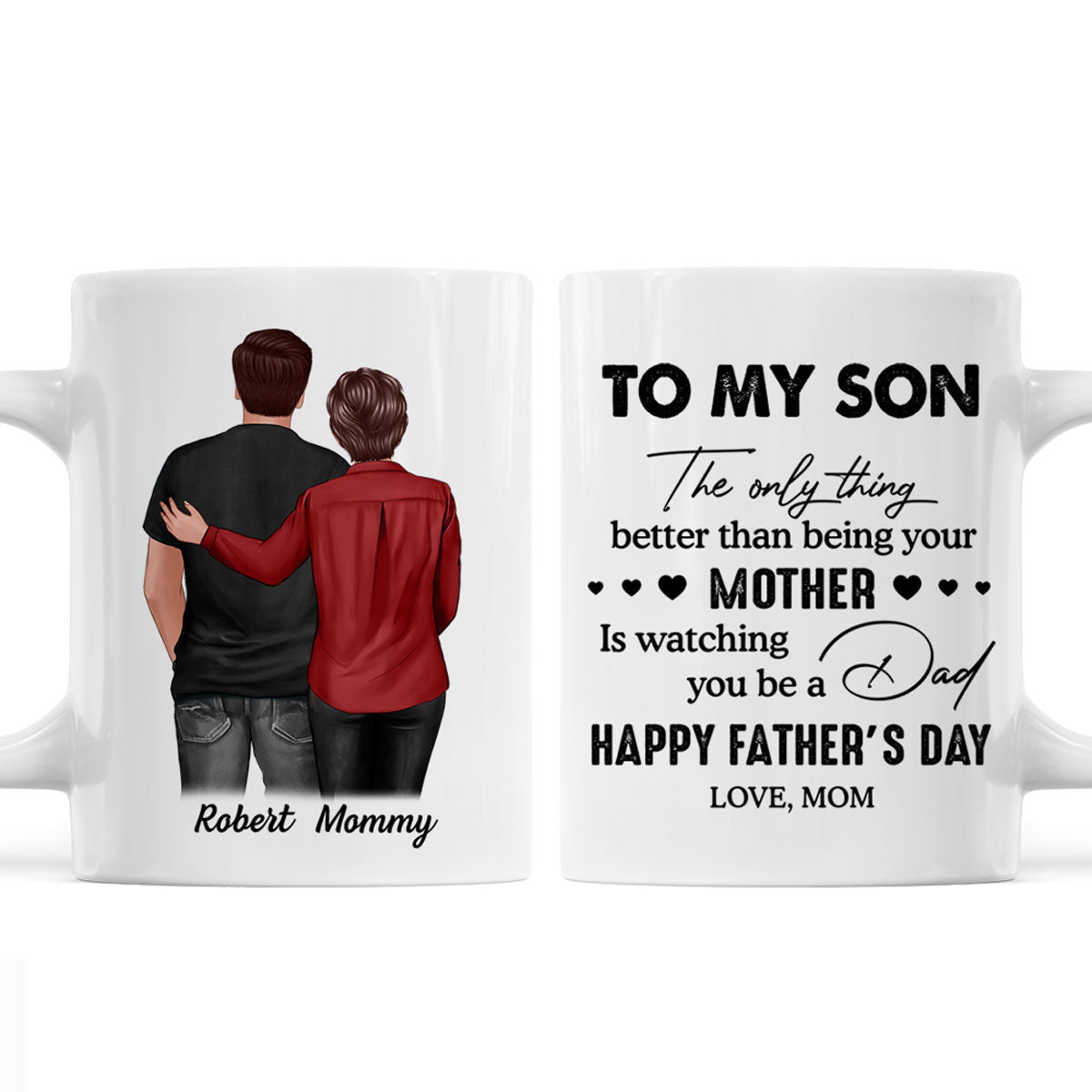 To My Son From Mom Personalized Mug, Father‘s Day Gift For Son